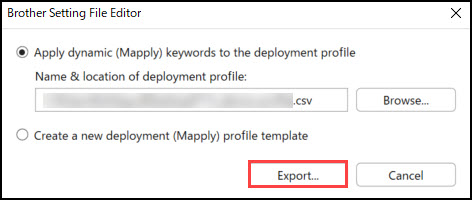 Apply dynamic keywords to the deployment profile