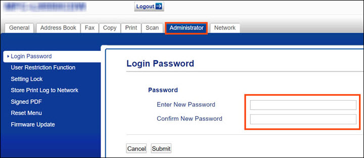 Set the password